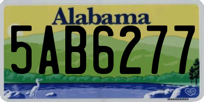 AL license plate 5AB6277