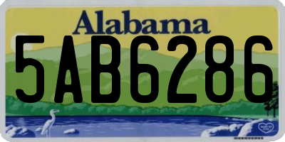 AL license plate 5AB6286