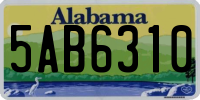 AL license plate 5AB6310