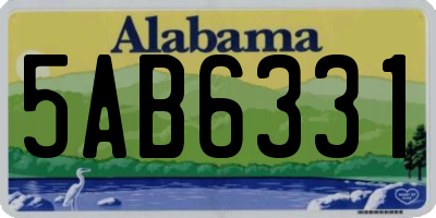 AL license plate 5AB6331