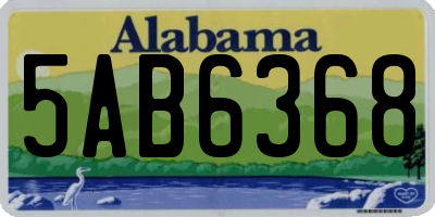 AL license plate 5AB6368