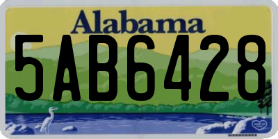 AL license plate 5AB6428