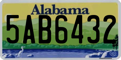 AL license plate 5AB6432