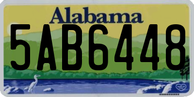 AL license plate 5AB6448