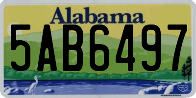 AL license plate 5AB6497