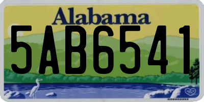 AL license plate 5AB6541