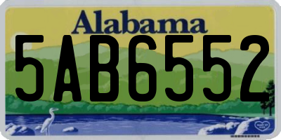 AL license plate 5AB6552