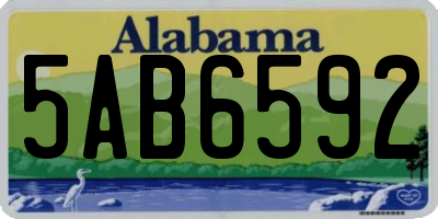 AL license plate 5AB6592