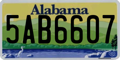 AL license plate 5AB6607