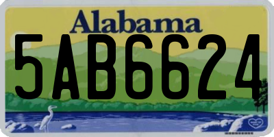 AL license plate 5AB6624