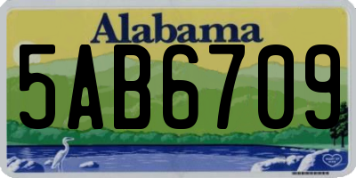 AL license plate 5AB6709
