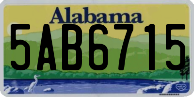 AL license plate 5AB6715