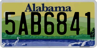 AL license plate 5AB6841