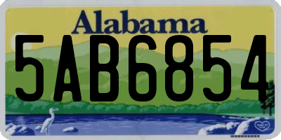 AL license plate 5AB6854
