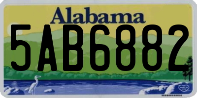 AL license plate 5AB6882