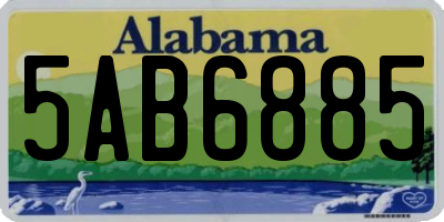 AL license plate 5AB6885