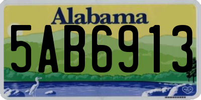 AL license plate 5AB6913
