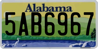 AL license plate 5AB6967