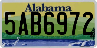 AL license plate 5AB6972