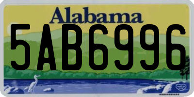 AL license plate 5AB6996