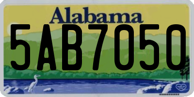 AL license plate 5AB7050