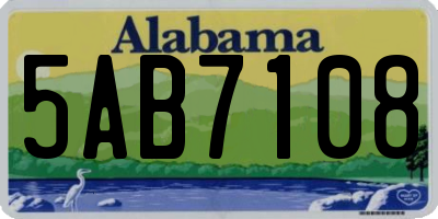 AL license plate 5AB7108