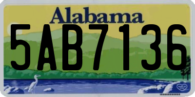 AL license plate 5AB7136
