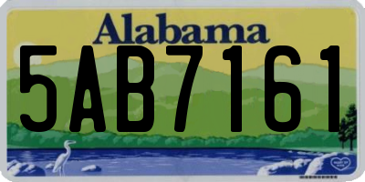AL license plate 5AB7161