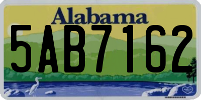 AL license plate 5AB7162