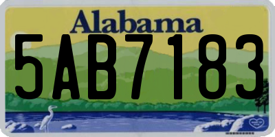 AL license plate 5AB7183