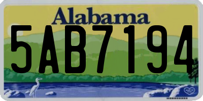 AL license plate 5AB7194