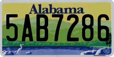 AL license plate 5AB7286