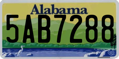 AL license plate 5AB7288