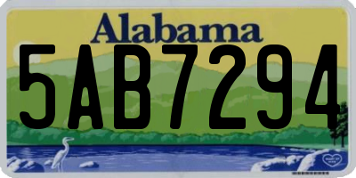 AL license plate 5AB7294
