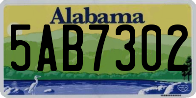 AL license plate 5AB7302