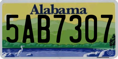 AL license plate 5AB7307