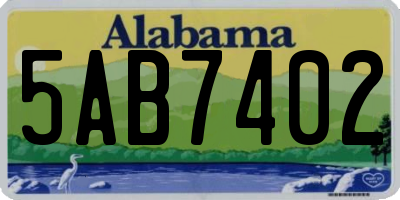 AL license plate 5AB7402