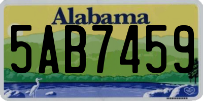 AL license plate 5AB7459
