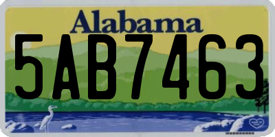 AL license plate 5AB7463