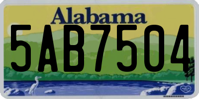 AL license plate 5AB7504