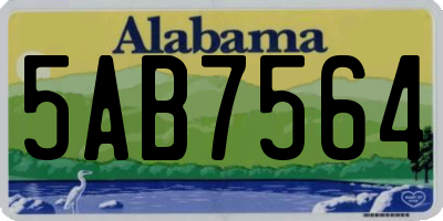 AL license plate 5AB7564