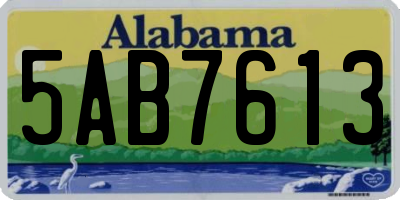AL license plate 5AB7613