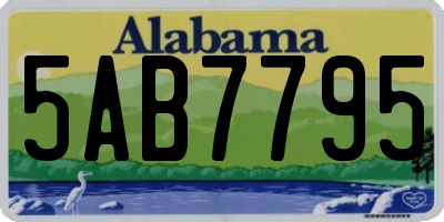AL license plate 5AB7795