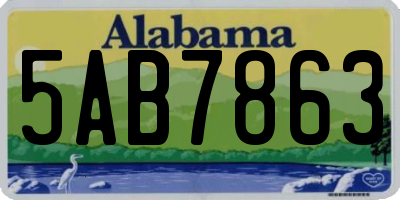 AL license plate 5AB7863