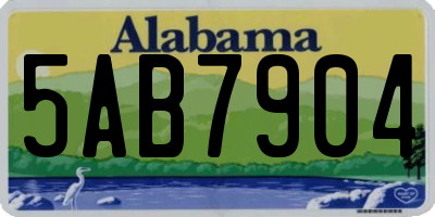 AL license plate 5AB7904