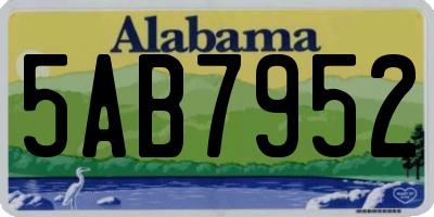 AL license plate 5AB7952