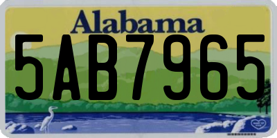 AL license plate 5AB7965