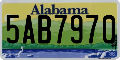 AL license plate 5AB7970