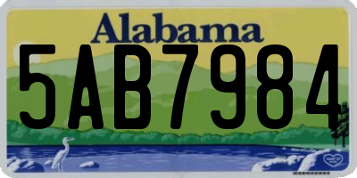 AL license plate 5AB7984