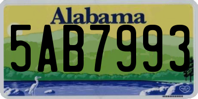 AL license plate 5AB7993